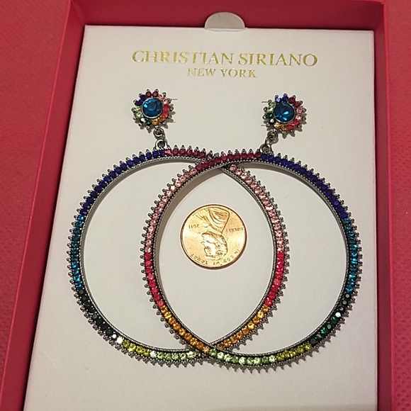 Christian Siriano Jewelry Rainbow Hoop Earrings New In Box Poshmark